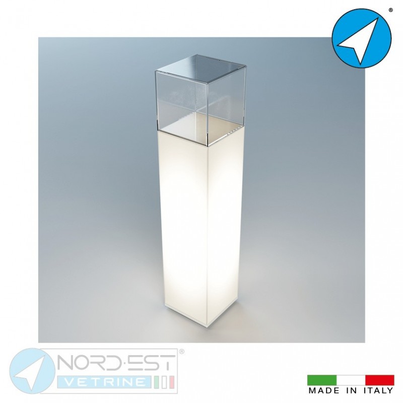Teca espositiva plexiglass LUX 30x30x143,4h base illuminata